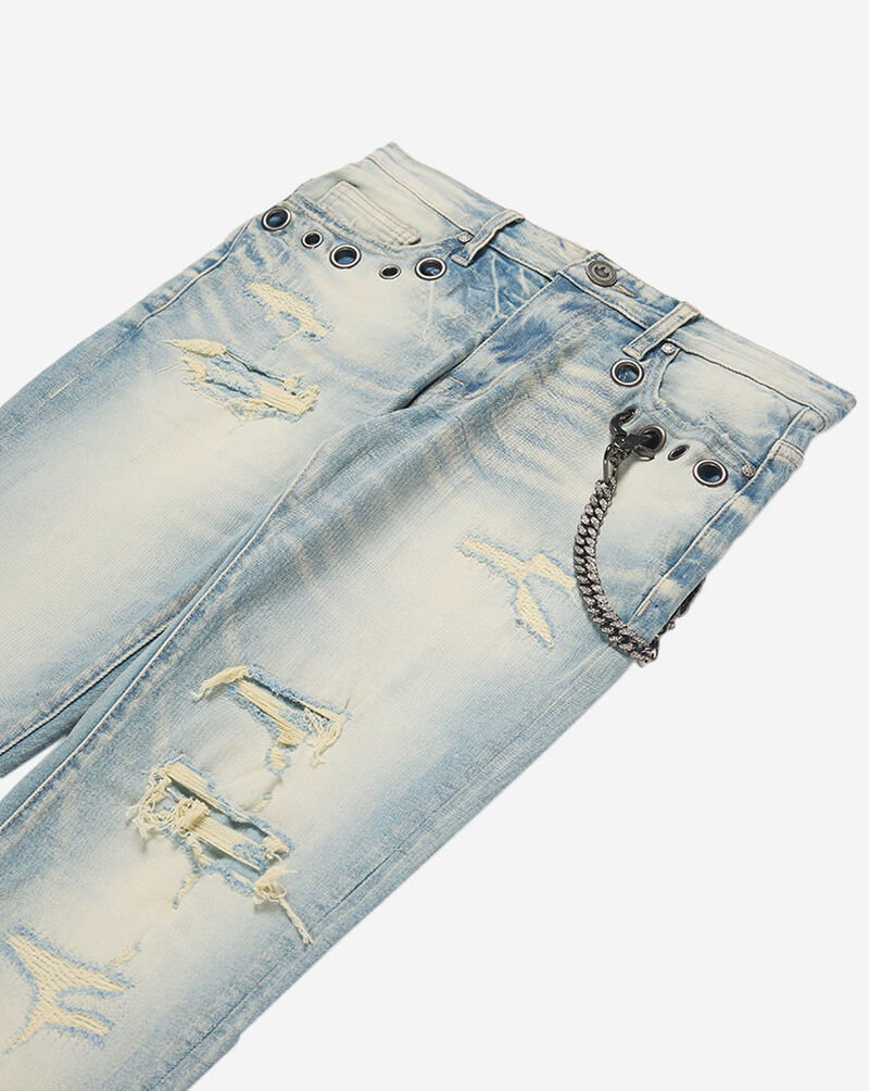 Smoke Rise Kids' Metal Grommet Chain Denim BJP26F560SN Blue 2