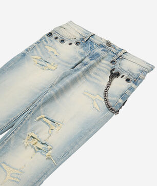 Kids' Metal Grommet Chain Denim