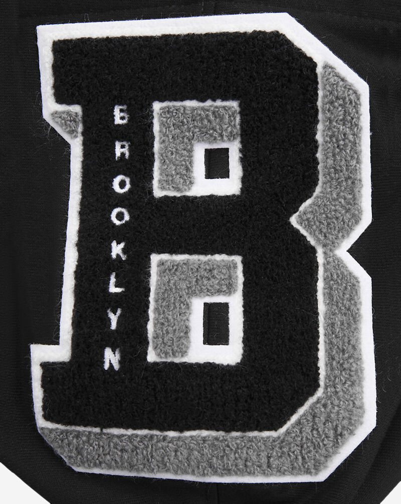PRO STANDARD Brooklyn Nets Mash Up Rib Fleece Pull Over Hoodie BBN5515685-BGY Black 2