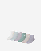 Little Kids' 6PK Ruffle Ankle Socks (5-7)