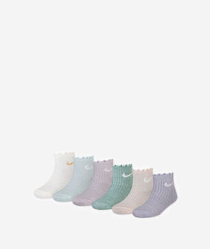 Little Kids' 6PK Ruffle Ankle Socks (5-7)