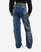 American Bazi Colored Washed Cargo Denim  RJH-5914 Blue 2