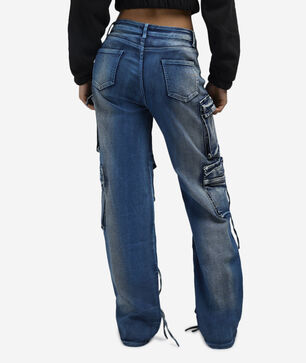 Colored Washed Cargo Denim 