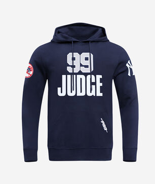 New York Yankees Aaron Judge #99 Classic Double Knit Pull Over Hoodie 