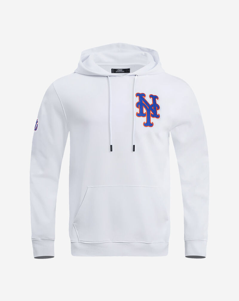 PRO STANDARD New York Mets Classic Chenille Double Knit Pull Over Hoodie  LNM531580-WHT White 1