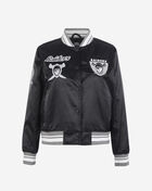 PRO STANDARD Oakland Raiders Retro Classic Rib Satin Jacket FORU43612-BGY Black 1