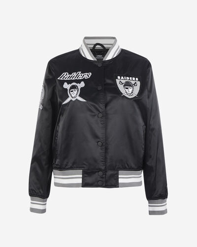 Oakland Raiders Retro Classic Rib Satin Jacket