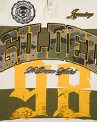 Smoke Rise Kids' Striped Rugby Polo Tee BKT26S469SN-LODENGREEN Green 2