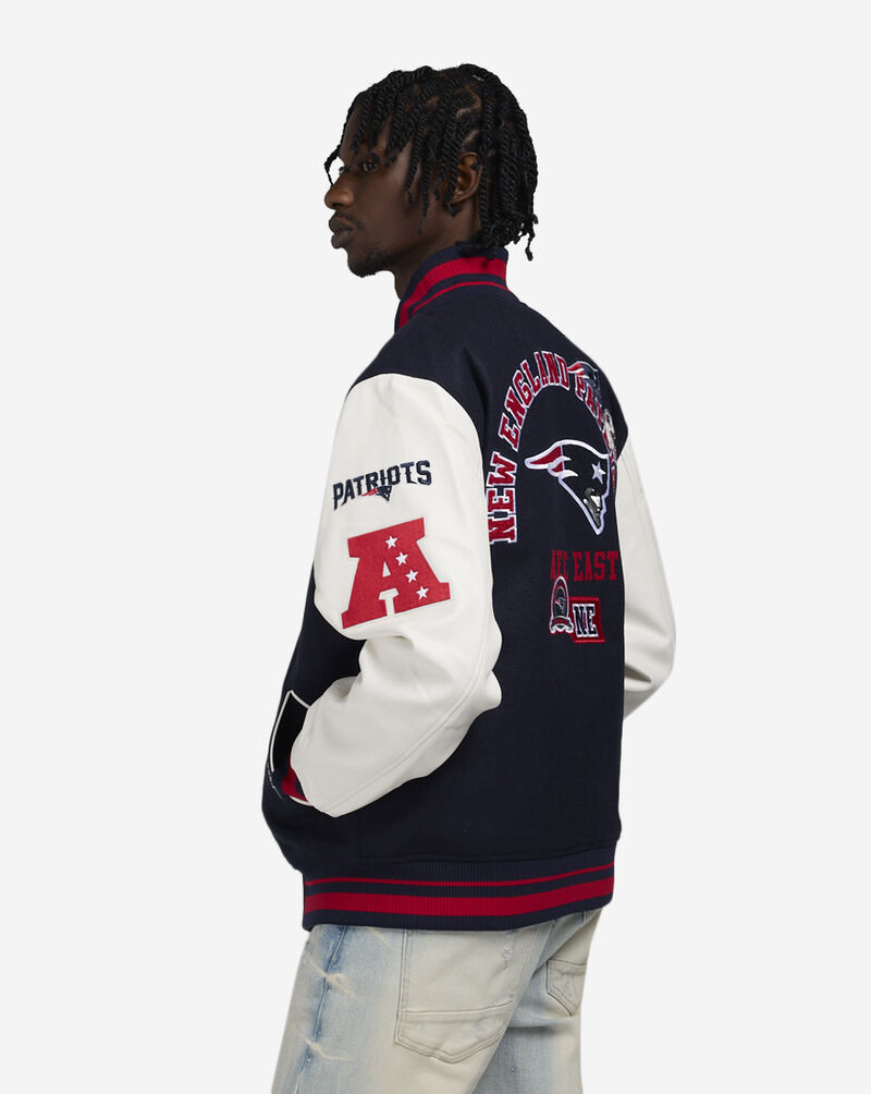 PRO STANDARD New England Patriots Pro Area Code Varsity Jacket  FNP6410393-MRM Blue 2