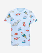 Nike Little Kids' Sole Food Print Basic Tee 86M101-G25 Blue 1