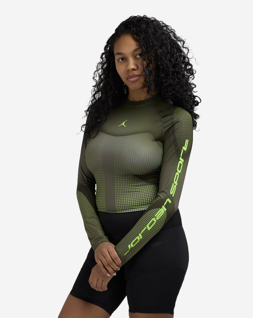 Shop Jordan Sport Long-Sleeve Graphic Top HF9480-045 green