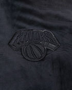 New York Knicks Triple Black Velour Full-Zip Pullover Hoodie