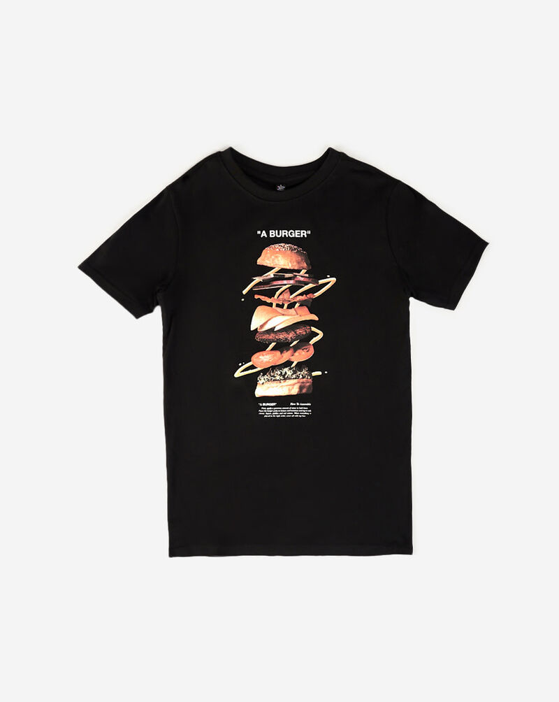 Graphic Tees Grade School A Burger Tee MTK222 Black 1