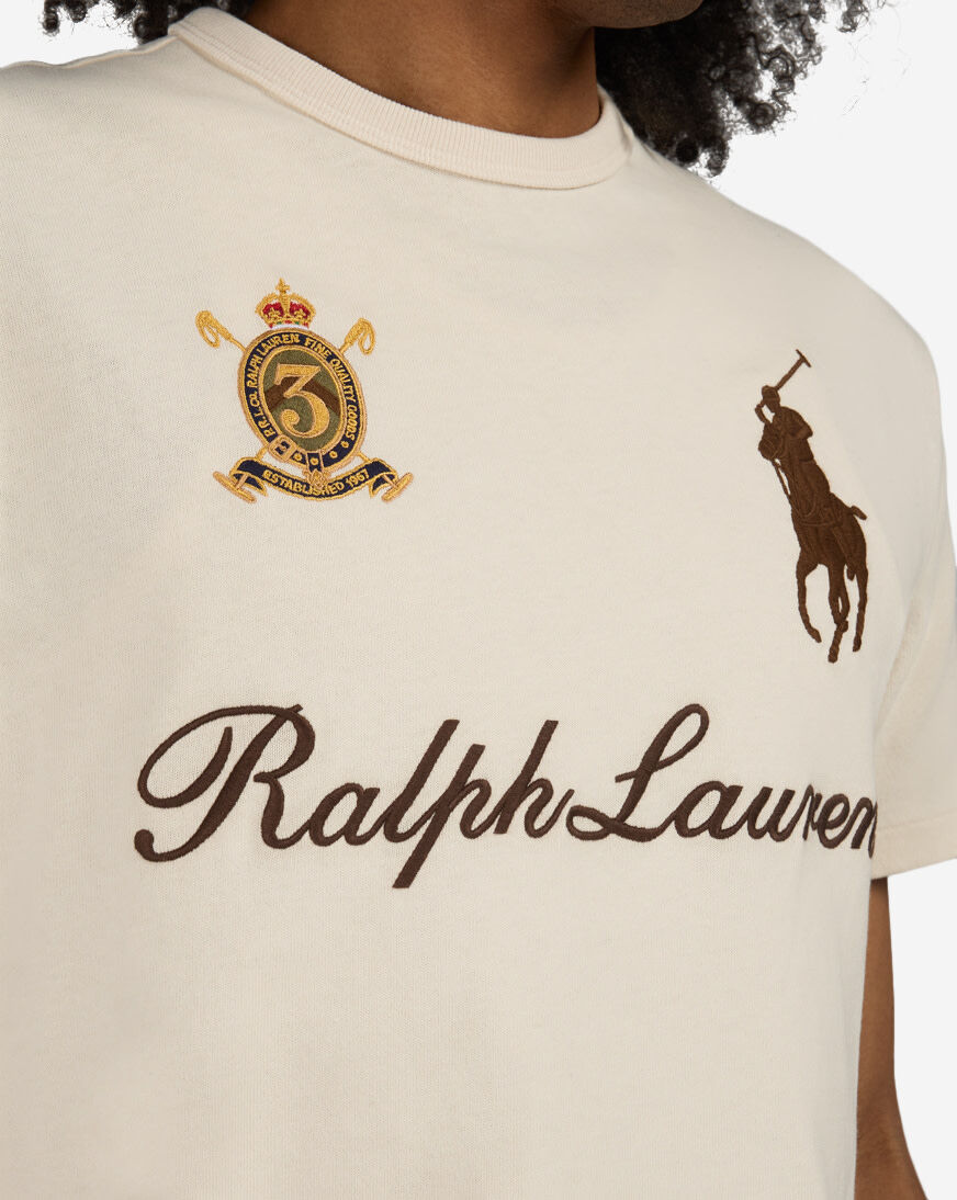 Shop Polo Ralph Lauren Script Novelty Patch Tee 710B20010001-CRM