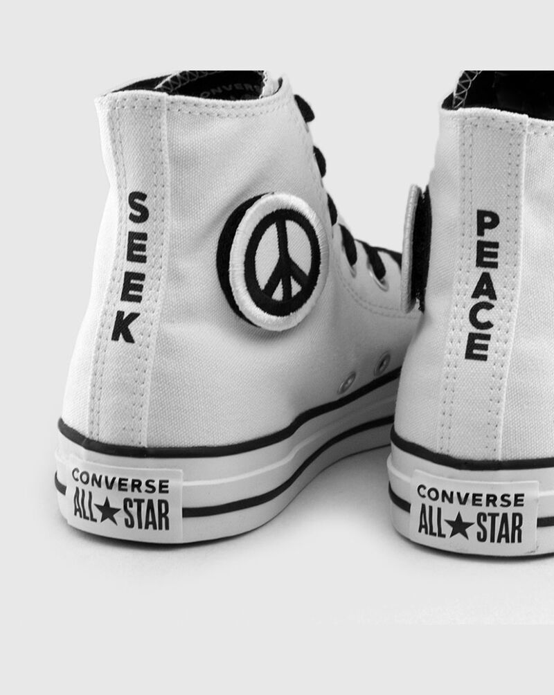 Converse Chuck Taylor All Star Hi "Seek Peace" 165768F White 3