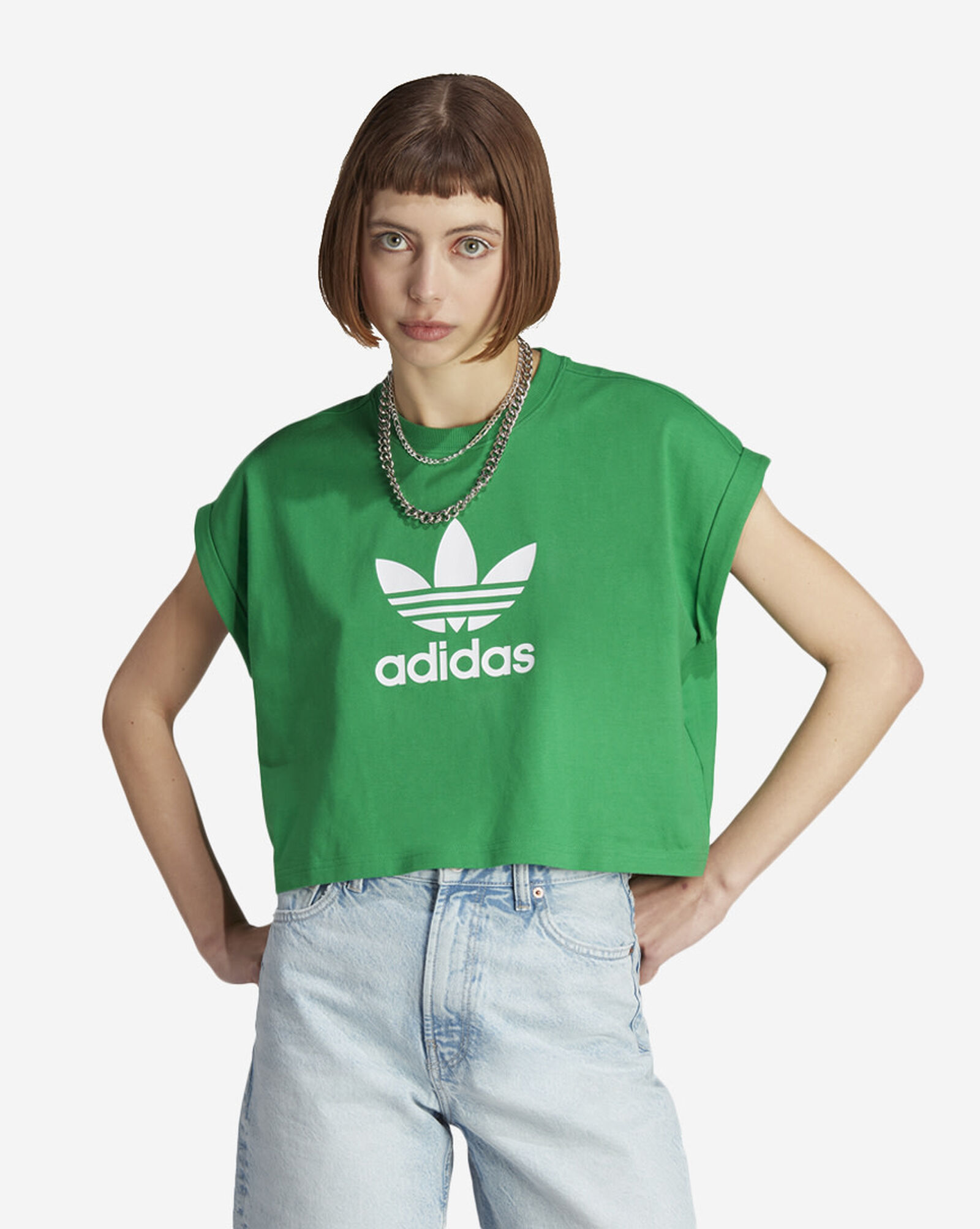 Shop Adidas Trefoil Short Tee IK6597 green | SNIPES USA