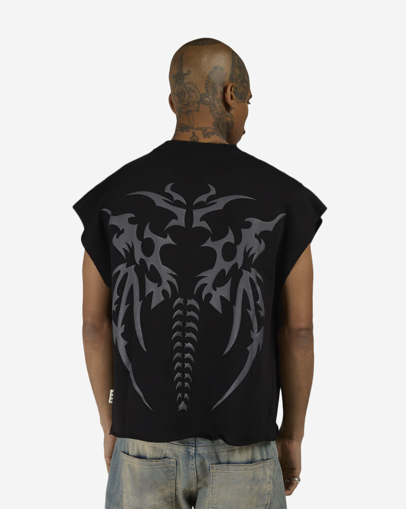 BKYS Apparel Skeleton Terry Muscle Tee MT1285SP-BLK Black 2