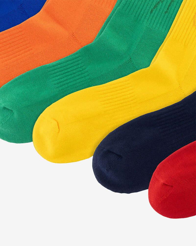 Polo Ralph Lauren Big Pony 6Pk Crew Socks (L) 821663PK3-993 Multi 3