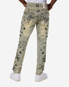 WAIMEA Embroidery Floral Print Stacked Jean M8730D-VIN Blue 2