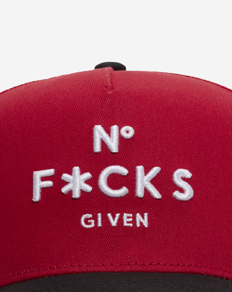 Field Grade No F*cks Given Twill Mesh Back Trucker Hat 1005217 Red 2