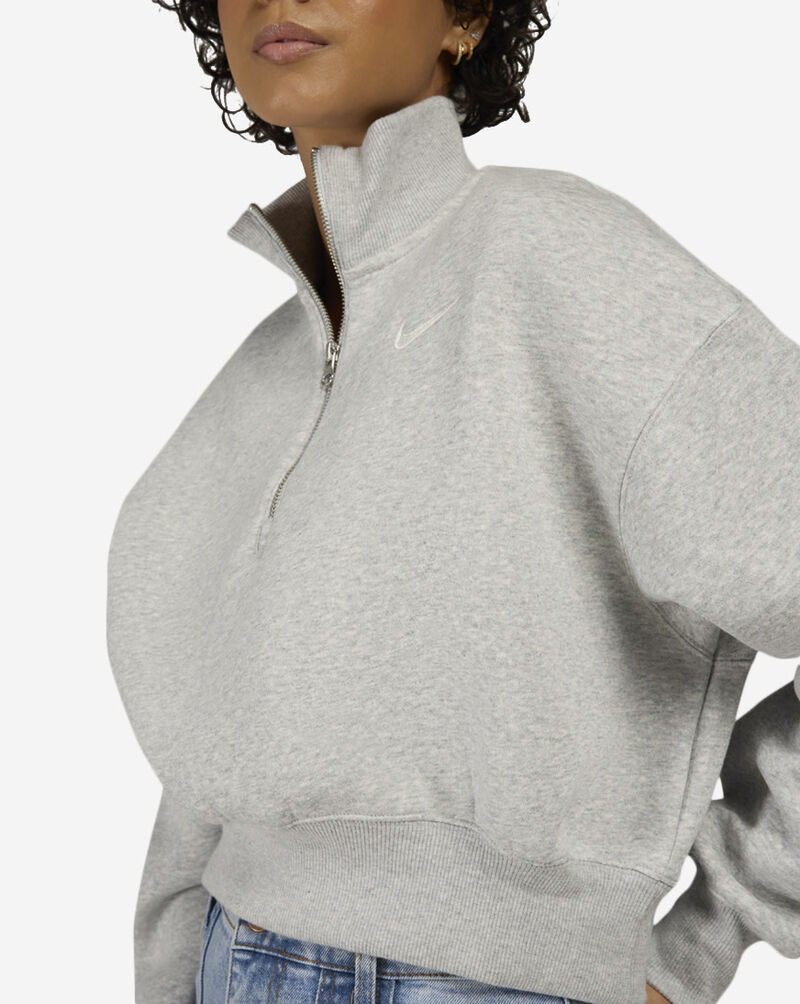 Nike NSW Phoenix Fleece 1/4-Zip Cropped Sweatshirt DQ5767-043 Grey 3