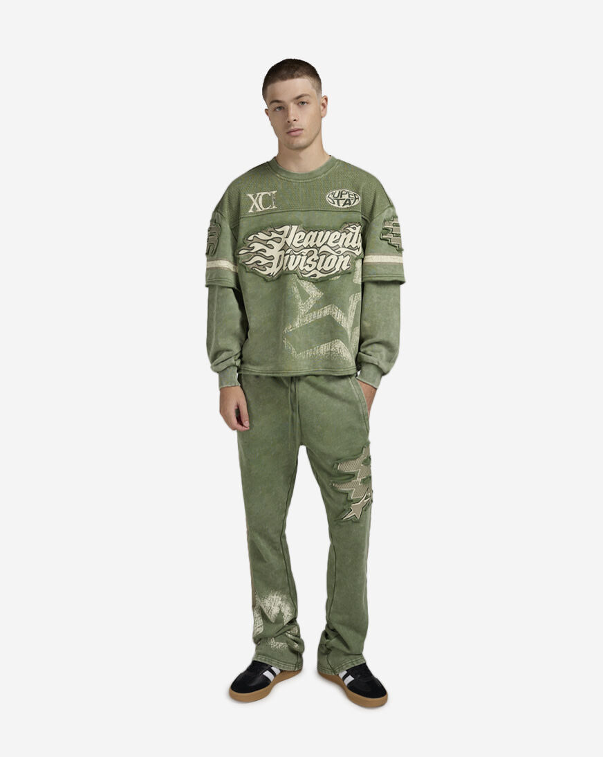 Shop Smoke Rise Division Fleece Pants FP25355SNZ-VIN green