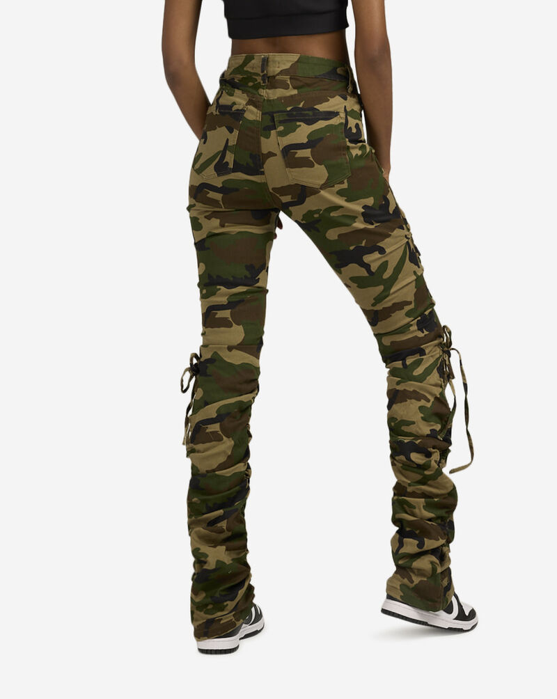 Smoke Rise Cargo Twill High Rise Boot Pants AP24113SNZ-CAM Camo 2