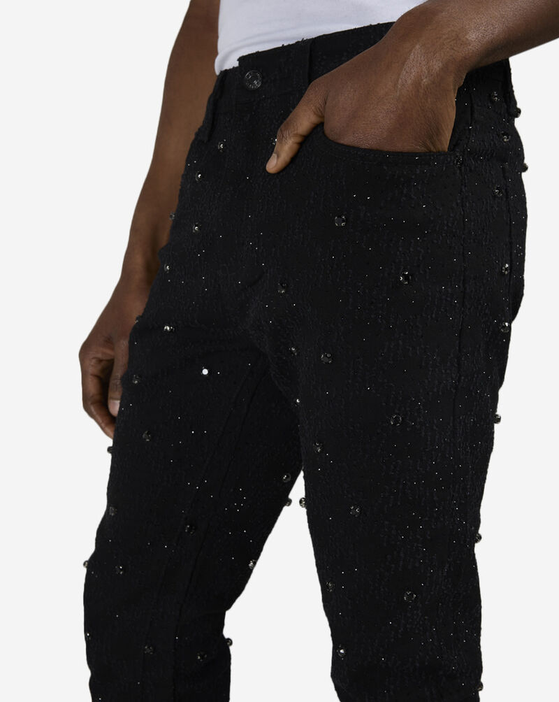 Decibel Embellished Stacked Jeans DECWB497-BLK Black 3
