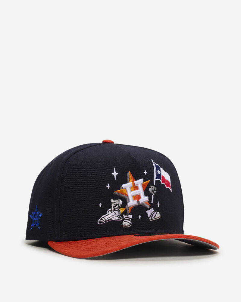 New Era 9Fifty Houston Astros Cartoon A-Frame Snapback Hat 60800155 Blue 1