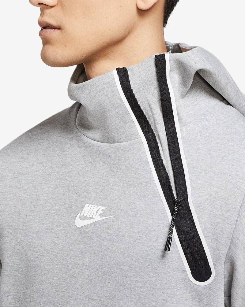 nike tech fleece crew neck sweat in grey