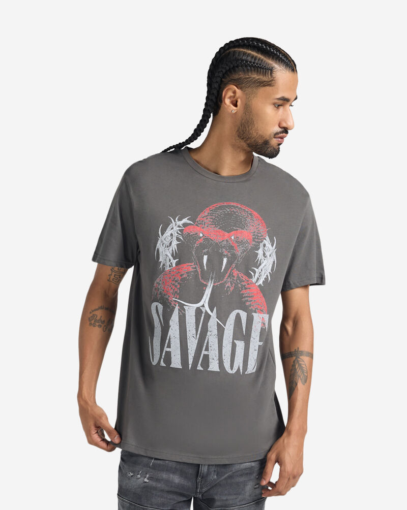 Urban Classics Savage Snake Tee MTUS757-US-02457 Grey 1