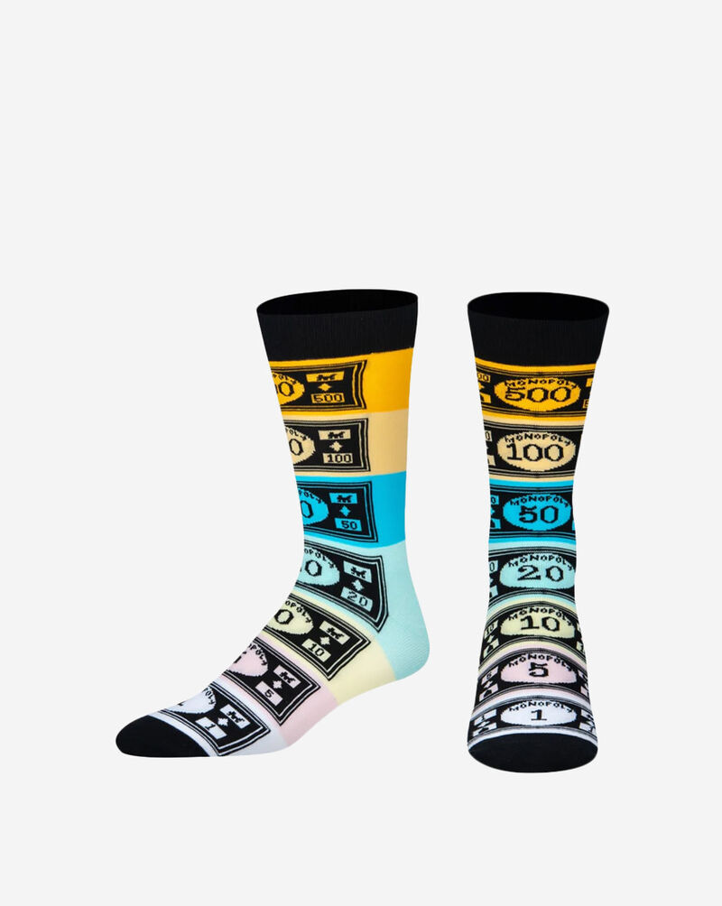 Odd Sox Monopoly Money Crew Socks (L) 36679MONCD Multi 3