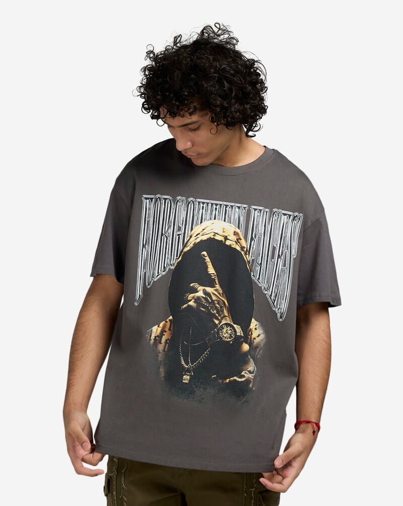 Forgotten Faces Hooded Tee FOFUS113-03516 Grey 1