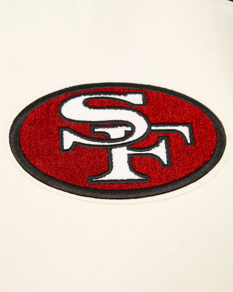 PRO STANDARD San Francisco 49Ers Retro Classic Rib Wool Varsity Jacket FS4643598-ERD cream 2