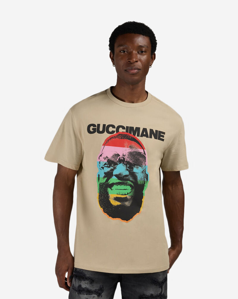 Urban Classics Gucci Mane Exploded Rainbow Face Tee MCUS256-US-03872 Beige 1