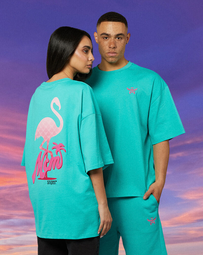 MCM MCM x SNIPES Flamingo T-Shirt SFM252-003-3-TUR Blue 1