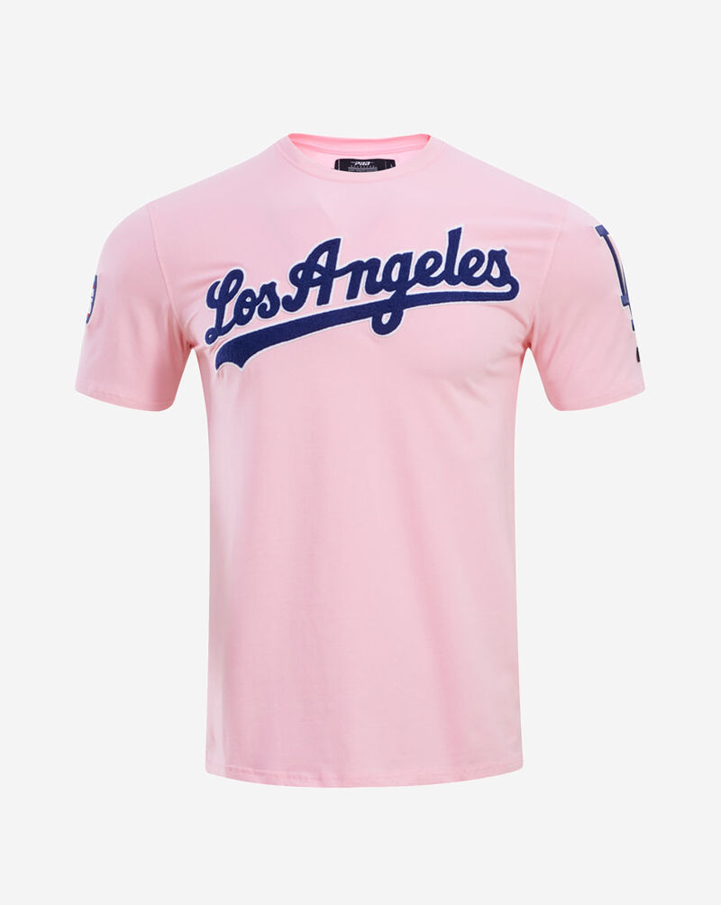 PRO STANDARD Los Angeles Dodgers Short Sleeve Classic Chenille Tee LLD131604-PNK Pink 1