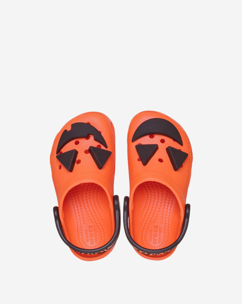 Crocs Pre-School Classic Jack O' Lantern Lights Clog 211685-810 Orange 5