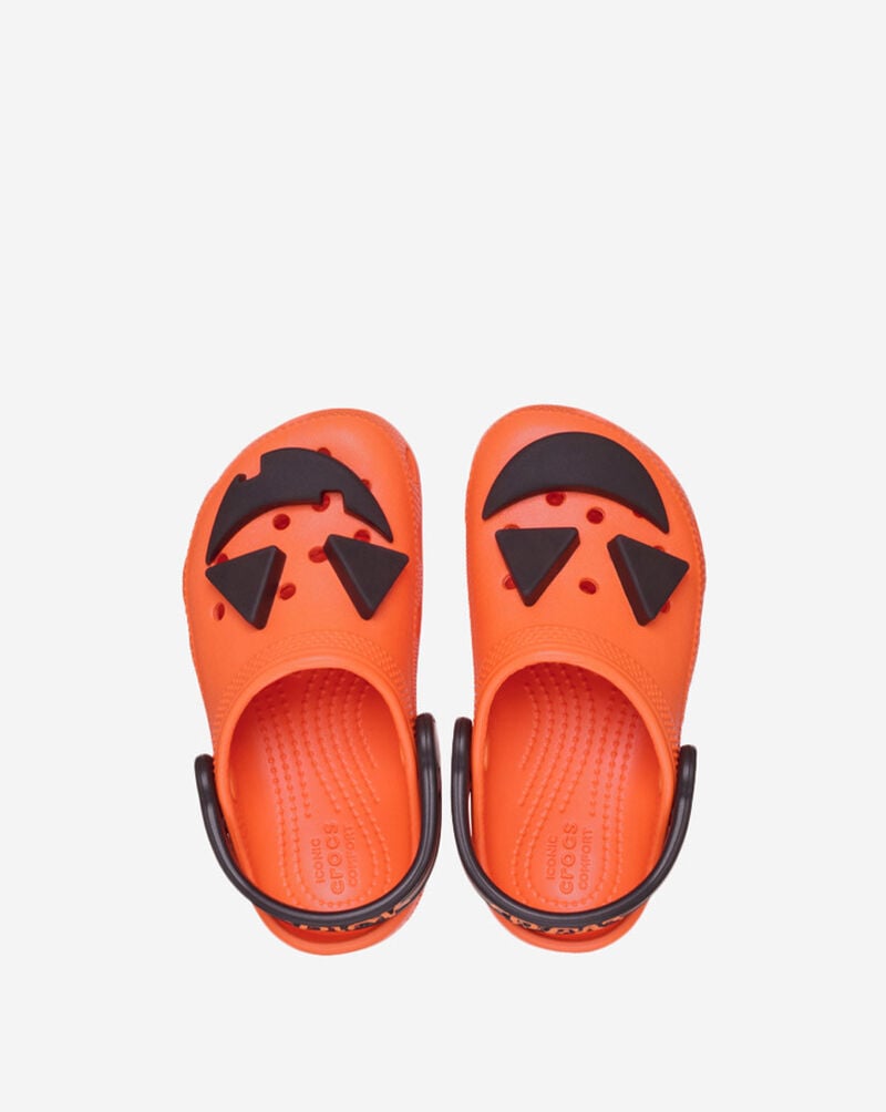 Crocs Pre-School Classic Jack O' Lantern Lights Clog 211685-810 Orange 5