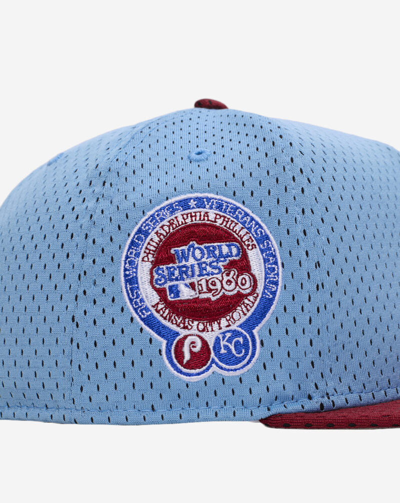 New Era 9Fifty 45th Anniversary Mesh Philadelphia Phillies A-Frame Snapback Hat 60765639 Blue 2