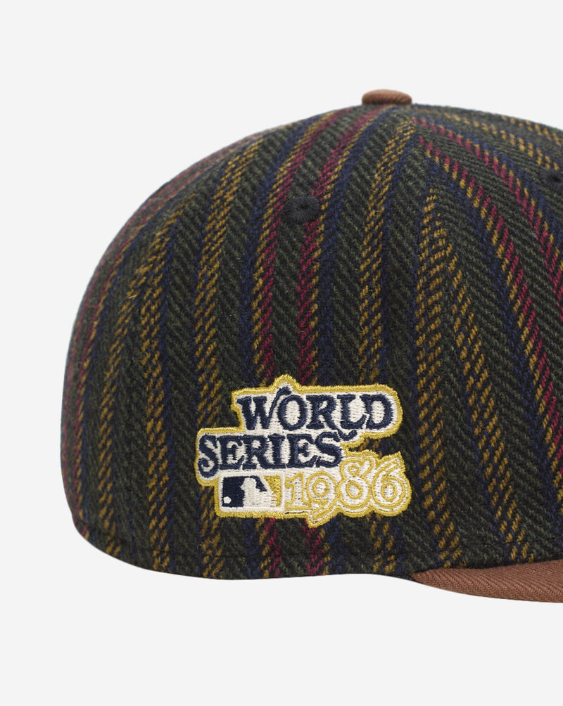 New Era 59Fifty New York Mets Herringbone 2-Tone Fitted Hat 60586699 Brown 2
