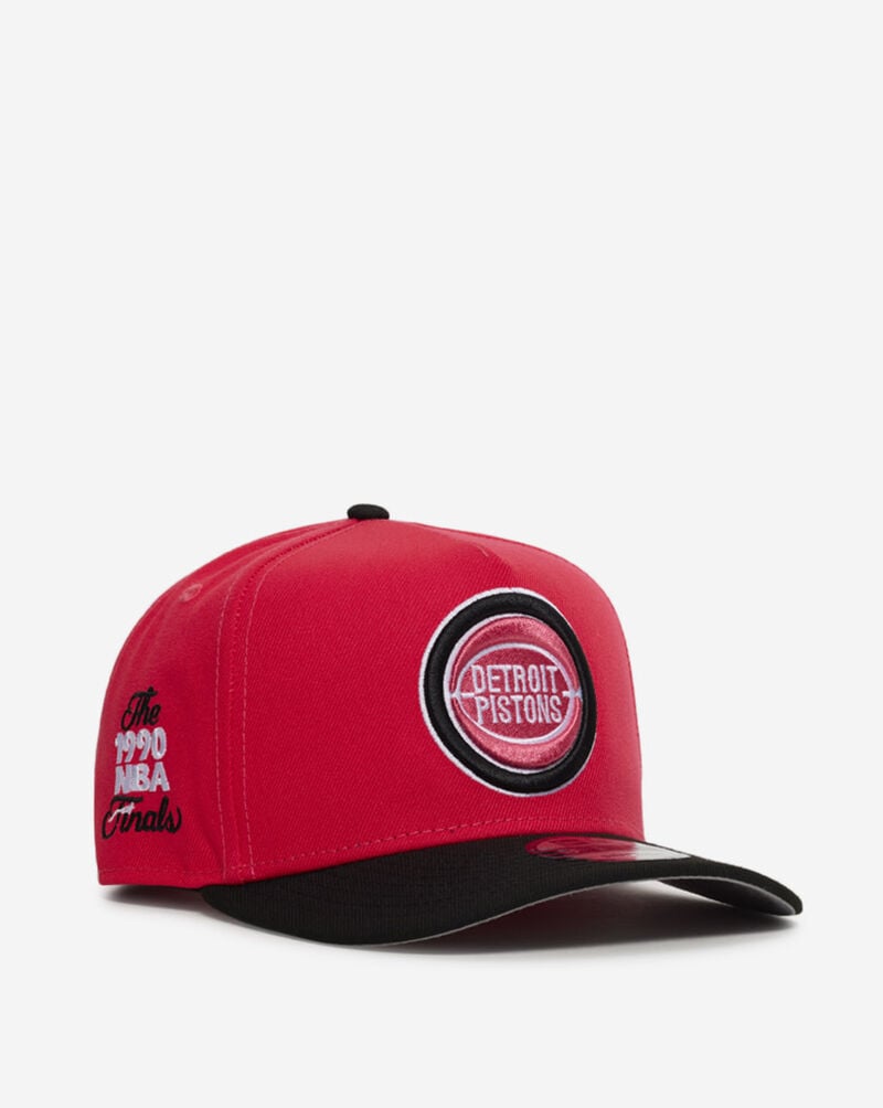 New Era 9Fifty Detroit Pistons A-Frame Snapback Hat 71012260 Red 1