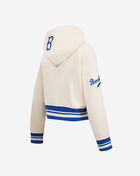 Big Girls' Brooklyn Dodgers Retro Classic Rib Fleece Pullover Hoodie
