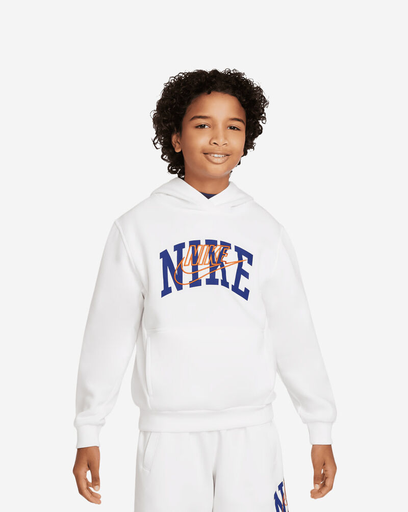 Nike Grade School NSW Club+ Connect Pullover Hoodie FZ1403-100 White 1