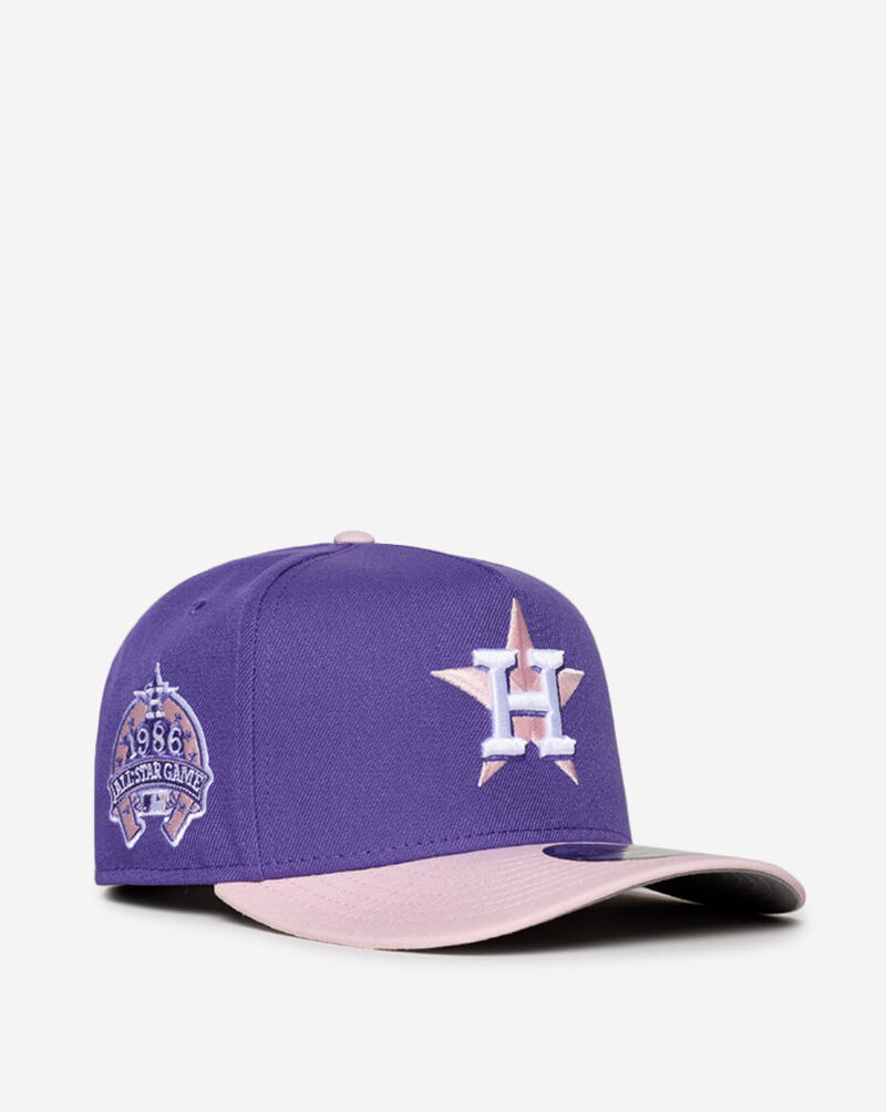 New Era 9Fifty Houston Astros A-Frame Snapback Hat 71011793 Purple 1