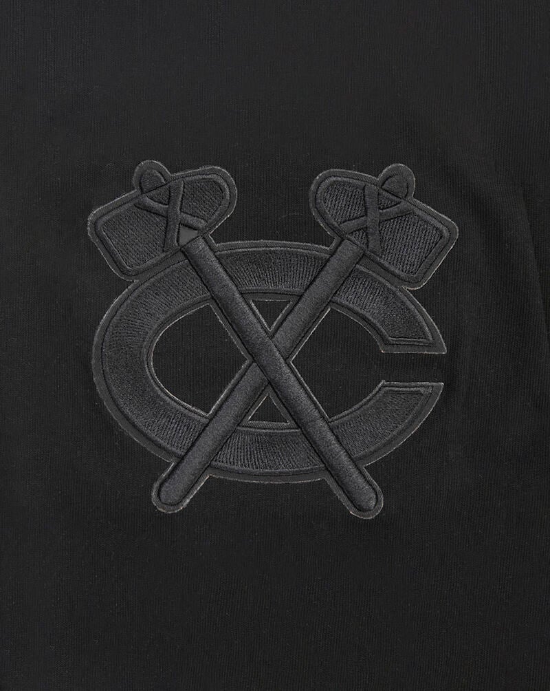 PRO STANDARD Chicago Blackhawks Neutral Drop Shoulder Tee HCB160988-BLK Black 2