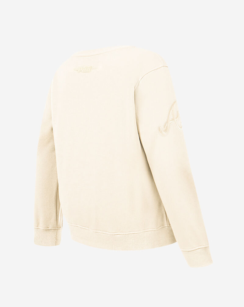 PRO STANDARD Big Boys' Atlanta Braves Neutral Fleece Crewneck LABB5315036-EGG cream 3