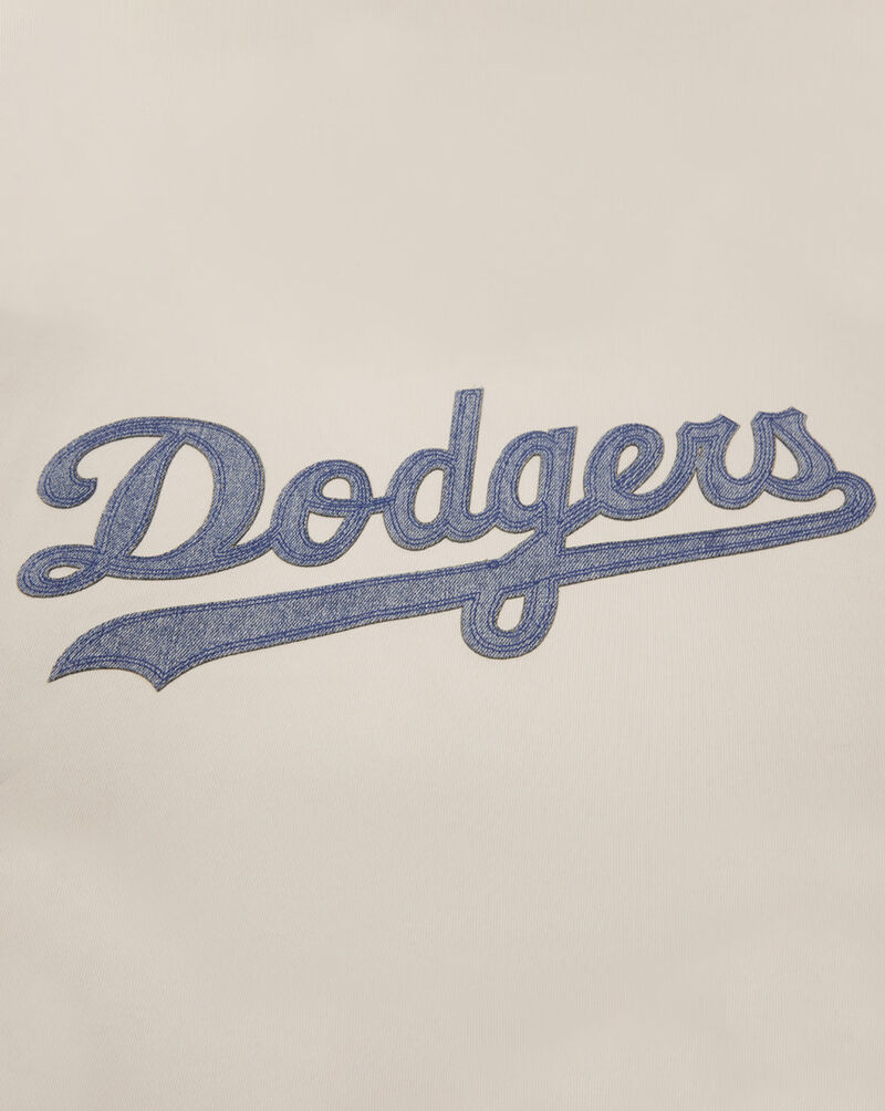 PRO STANDARD Los Angeles Dodgers Varsity Blues Fleece Pull Over Hoodie LLD538404-LIN cream 2