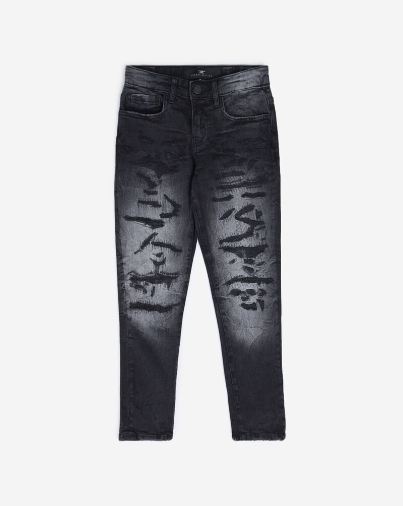 Jordan Craig Grade School Distressed Straight Jeans (8-16) JS1216B-IND Blue 1