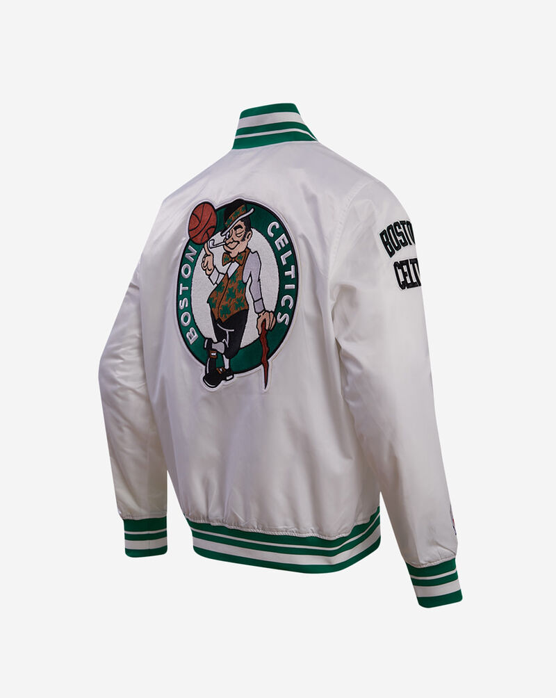 PRO STANDARD Boston Celtics Retro Classic Rib Satin Jacket BBC655850-WKG White 3